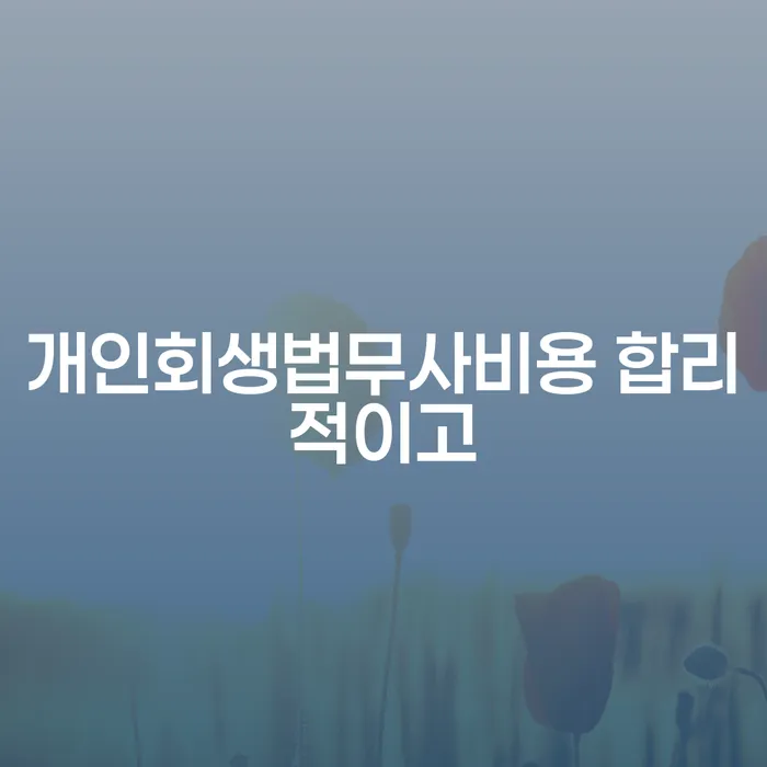 직업군인개인회생 대출 연체 개인회생 추천하는 법무법인